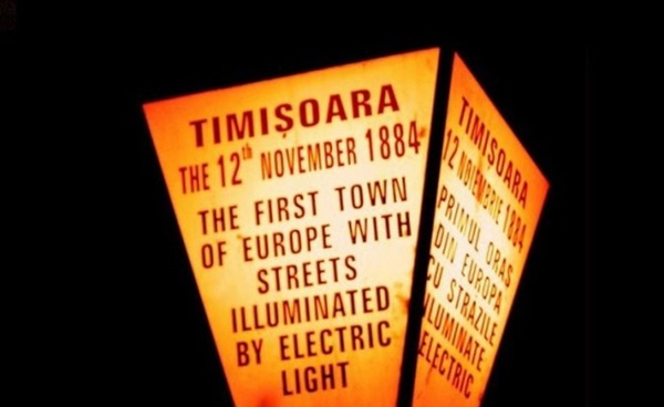 În 12 noiembrie 1884, Timişoara devenea primul oraş din Europa cu iluminat public electric